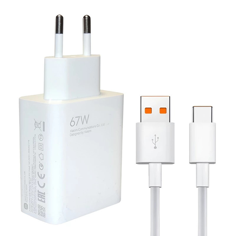 شارژر دیواری 67 وات اصلی  به همراه کابل تبدیل USB-C